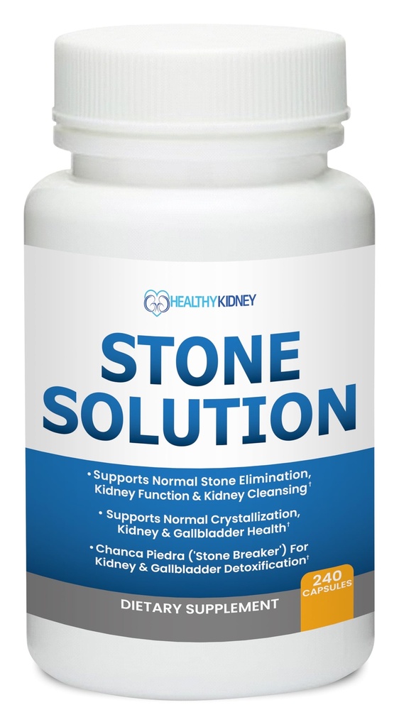 Stone Solution Capsules- Natural Dissolver, Kidney Stone Support & Kidney Cleanser Chanca Piedra Stone Breaker epehólyag Cleanse, Flush & Stop Recurrence, Stone Relief 60 Servings