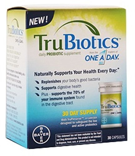 TruBiotics Daily Probiotic, 30 Kapseln - Glutenfrei, Soja freie Verdauung + Immun-Gesundheitsunterstützung Ergänzung für Männer und Frauen (Pack von 2)