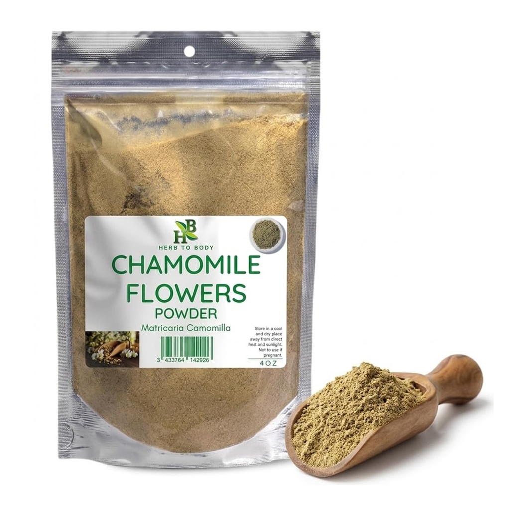 Kräuter zu Körper getrocknete Kamille Blumen Pulver – 4oz, Wildcrafted Matricaria Camomilla Pulver für Kamille Tee, Kräutertee, Zutaten für Backen, Infusionen und DIY Kreationen