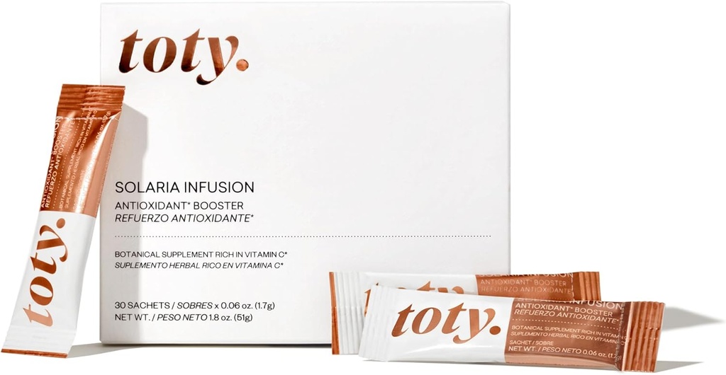 Toty - Solaria Infusion Antioxidant Booster Nahrungsergänzung - 240mg Polypodium Leucotomos Extract, Vitamin C 80mg von Sofia Vergara - 30 Sachets