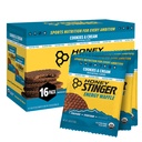 Honey Stinger Organic Gluten Kostenlose Cookies & Cream Waffle, Energy Stroopwafel für Übung, Ausdauer und Leistung, Sporternährung für Heim & Gym, Pre & Während Workout, 16 Waffeln, 16.96 Unze