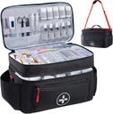 BAGSFY Travel Medicine Bag Organizer, Medical Bag Empty, Pill Bottle Organizer for Home, Big Medication Storage, Travel Carrying Case First Aid Kit Empty, Sürgősségi Kit.