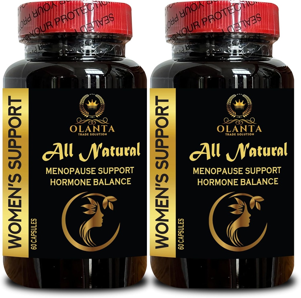 Menopause Support Supplement - Unterstützung Hormon Balance für Frauen Natürliche Ergänzung, Ergänzung für Hot Flashes, Kräuter-Komplex mit Black Cohosh, Antioxidant Rich - 2 Flaschen 120 Kapseln