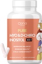Vegan Myo-Inositol & D-Chiro Inositol Supplement für Damen - PCOS Relief, Hormonal Balance, Ovarian Support, Ovulation Support Supplement - Ideale Ratio 40:1-90 Cap - Fertility Supplements für Frauen