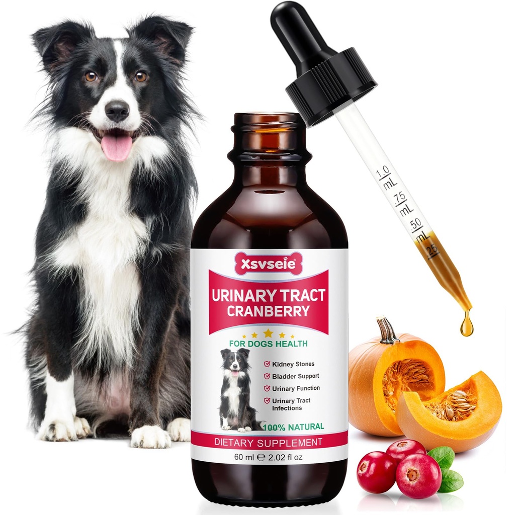Hunde UTI Behandlung, Xsvseie Urinary Tract Tropfen für Hunde Natürliche Urinary Tract Infektion Behandlung Tropfen natürliche Kräuterergänzung mit Cranberry Bladder Gesundheit für Hunde Alle Rassen