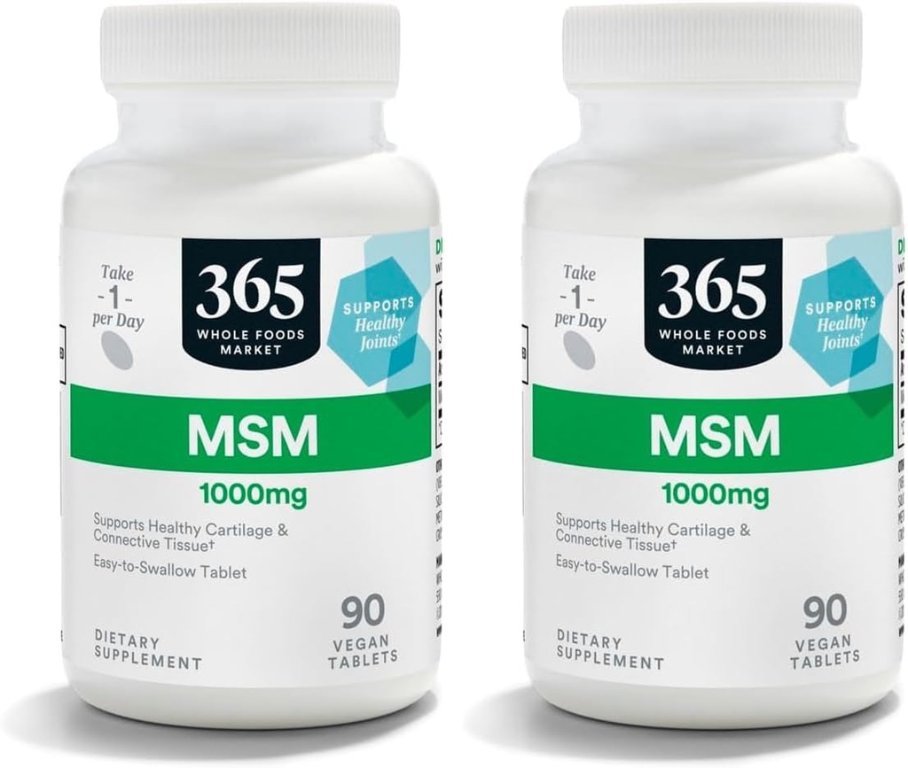 365 by Whole Foods Market, MSM 1000Mg, 90 tabletta (2-es csomag)