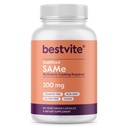BESTVITE SAM- e 200mg Stabilizált (60 Vegetáriánus kapszula) - Könnyen nyelhető Kapszula Form - Nincs Enteric Coat Needed - Nincs titán-dioxid - Nincs Stearates - Vegan - Nem GMO - Gluten Free