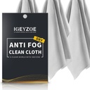 3 Pack Dry Anti Fog Cloth - Antifogging Cloth für beschichtete Brillen mit Masken Microfiber Cleaning Cloth Lens Wipe für Gläser, Bildschirm, Brillen, wiederverwendbar und tragbar