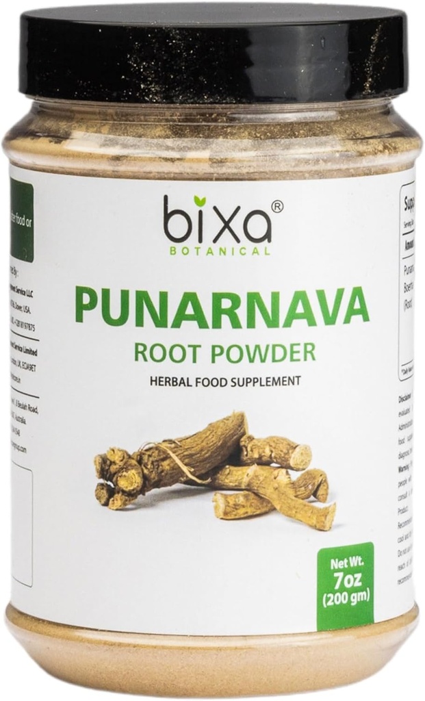 bixa BOTANIC Punarnava Promoture 124; Natural Detox and fluid Balance Support, 124; Boerhavia diffusa 124; 200 Grams / 7 OZ) 124; Ayurvedic Herbal Supplement 124; Gluten Free, Non-GMO, Steam Treated, Vegan, 100% Tiszta
