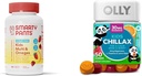 SmartyPants Kids Multivitamin Gummees, Sugar Free: Omega 3 (ALA) & OLLY Kids Chillax, Magnézium Gummies Plus L- Theanine, Lemon Balm, Nyugodt sajtok gyerekeknek 4 +, Sherbet Flavor - 50 Count (1-es csomag)