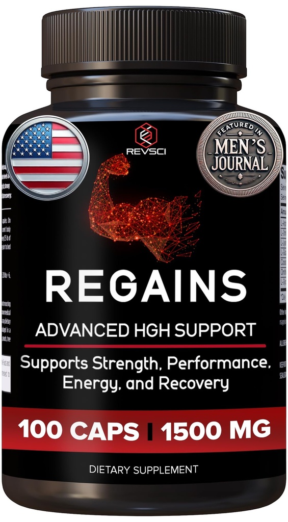 HGH Ergänzungen für Männer und Frauen - Regains natürliche anabole Muskel-Wachstums-Gebäude und menschliches Wachstumshormon für Männer, Muskel-Erbauer für Männer, Muskel-Recovery Post Workout-Ergänzung, 100 Protein Pillen
