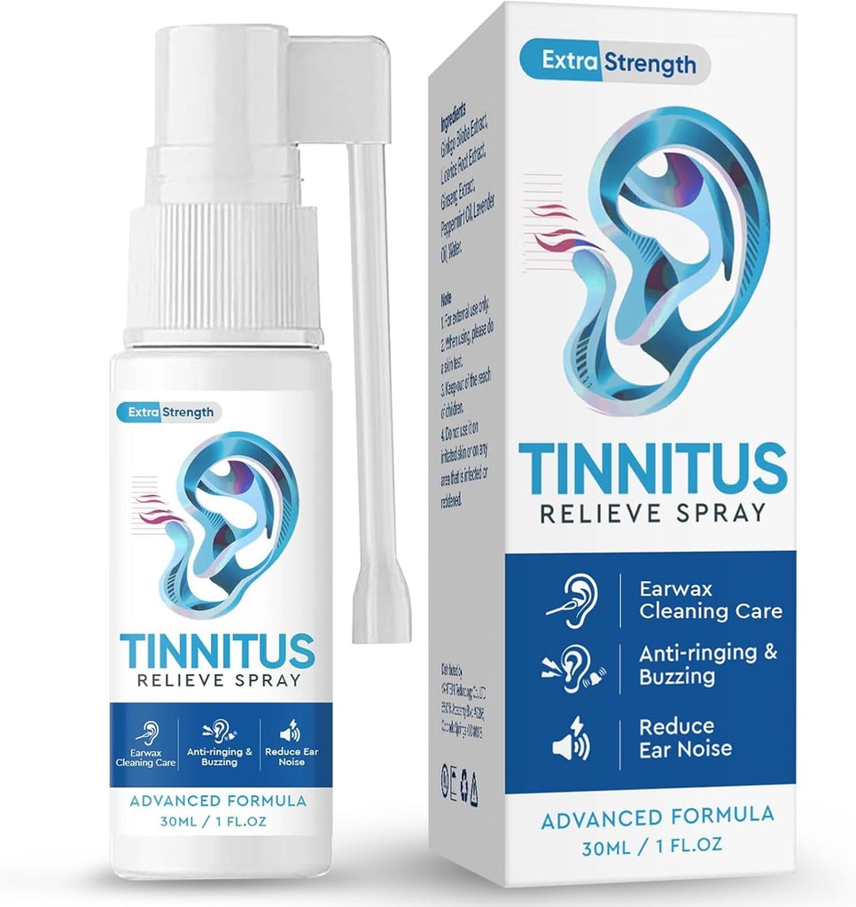 TUHIMO Tinnitus Relief für Ringen Ohren, Tinnitus Relief Ohr Tropfen, reduzieren Ohr Lärm und verbessern Hören,30ml