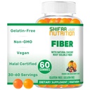SHIFAA NUTRITION Halal & Gluten Freie Fiber Gummis für Kinder & Erwachsene | 4g, 30-60 Servierungen | 60 Gummies | Verbessert Verdauungsgesundheit, Immunität & Gut Gesundheit | Vegan Prebiotic | Non-GMO, Gelatin-Free