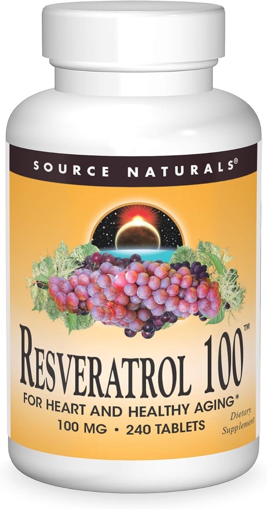 Quelle Naturals Resveratrol 100, für Herz und gesundes Altern* -100mg 240 Tabletten