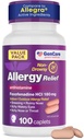 GenCare Allergy Relief Pillen - Fexofenadine 180mg 24 Hour Non-Drowsy Allergy Medicine Antihistamine, vergleichen Sie mit Allegra 24 Hour Non Drowsy Pillen für Itchy Eyes, Runny Nose, Hives (100 Zähler)