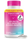 Pink Stork Inositol Ergänzung für Frauen – 40:1 Myo-Inositol & D-Chiro Inositol – Hormon Balance, Fertilität & Ovarian Unterstützung – Cycle Regularity & Metabolic Wellness, 30 Servietten