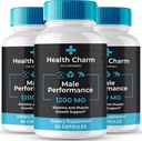 Health Charm, Health Charm Pills, Health Charm Capsules, Official Health Charm for Men Capsules, Health Charm Supplement Support, HealthCharm All Natural Pastillas, 180 kapszula 3 hónapra