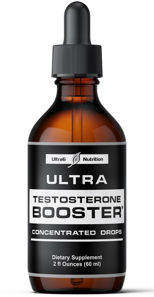 Ultra6 Nutrition Testosteron Booster für Männer - Mens and Women Health Supplements - Ergänzung mit Tongkat Ali + Tribulus Terrestris für männliche Enhancement - Unterstützt Muskel-Recovery & Energy Boost