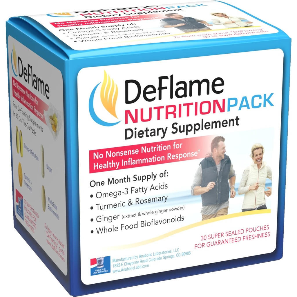 DeFlame Tendon und Ligament-Ergänzungen - Klinisch geformte gemeinsame Unterstützung Ergänzung Vitamin-Packs für Frauen und Männer für verbesserte Mobilität und Komfort-Unterstützung - Made in the USA - 1 Monat Versorgung