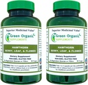 Green Organic Supplements Hawthorn Berry Capsules, Blatt, Blume, Hawthorn Ergänzungen Enthält 90 Kapseln, natürliche Hawthorn Kräuter für Herz-Kreislauf-Gesundheit & Natürliche Herzpflege (Pack von 2)