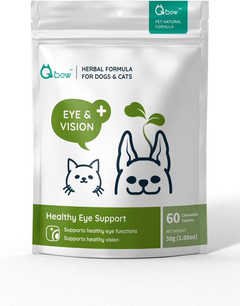 Ganzheitlich, Alle natürlichen Kräuter Formel Augen und Vision Ergänzung für Hunde & Katzen - hält die Gesundheit und Funktion der Augen. Regulieren Tear Stain, Dry Eye, & Vision Unterstützung von WellnergyPets 60ct