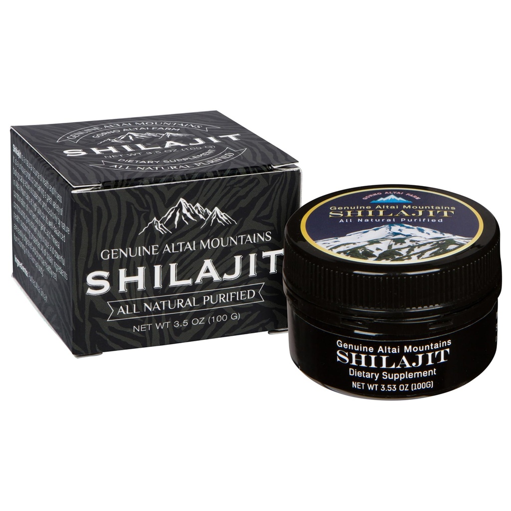 Sayan Pure Shilajit Resin 3.5oz/100g, 660 Servierungen - Potent Organic Fulvic Acid Supplement - Unterstützt Immunsystem, Gedächtnis, Fokus und liefert natürliche Energie, Detox - Vegan, Non-GMO