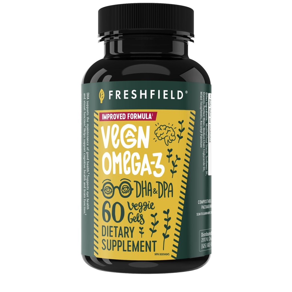 Vegan Omega 3 DHA: Algenöl, am meisten bewertet, Carrageenan frei, Nachhaltig, getestet, keine Schwermetalle, Fischöl Alt, pflanzlichen Omega. Unterstützt Herz, Gehirn, Gelenkgesundheit w/DPA