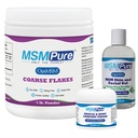 KALA EGÉSZSÉGÜGYI MOMPUR Starter Bundle MSM Durva Flakes 1lb, MSM Muscle & Joint Cream 2oz és MSM Gel szerves aloe 8oz