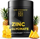 Zink-Glycinat-Gummi für Erwachsene | Zink-Ergänzungen 50mg | Unterstützt Immun-Gesundheit | Metabolismus | Hautpflege-Ergänzung | Vegan | Non-GMO | Gluten-Free | Natürliche Ananas Flavor | durch neue Elemente