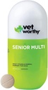 Vet Worthy Senior Multivitamin rágható kutyák - antioxidánsok és táplálkozási támogatás - Napi támogatás - Essential Vitamins, Ásványok, & Enzymes - Máj Flavor rágható kutyák - 60 tabletta