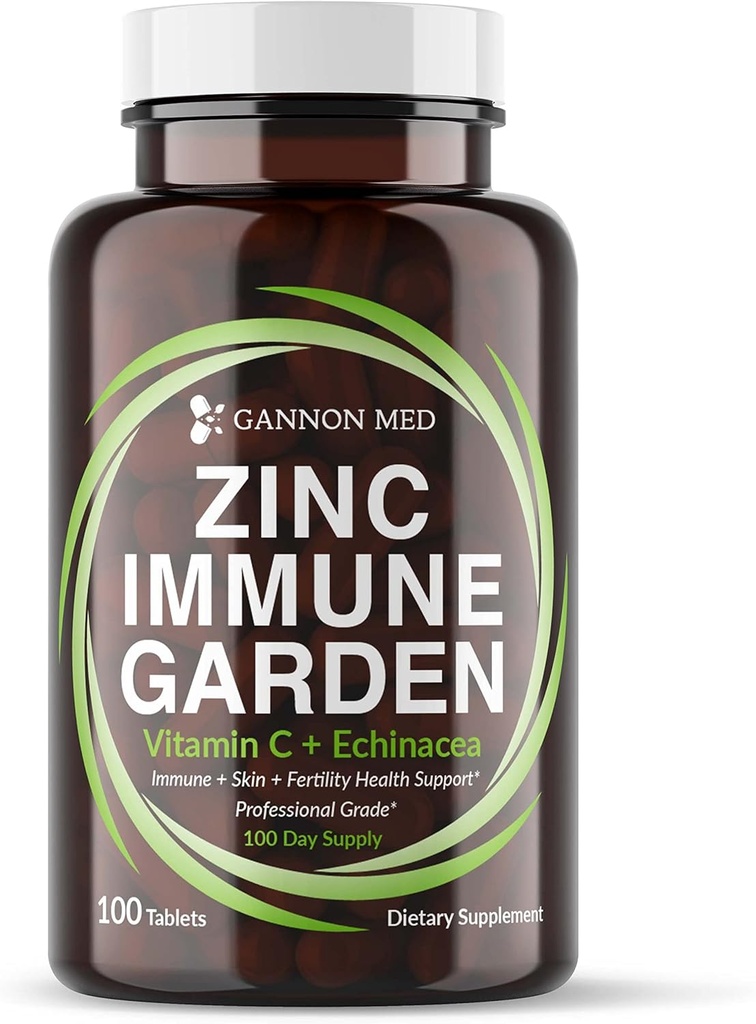 Chelat Zink 50mg Immun Garten Vitamin C 800mg Zinkergänzungsmittel Echinacea 600mg pro Tablet - Immunität + Haut + reproduktive Gesundheit Mineralien - Zink Chelat Immun Booster für Kinder & Erwachsene