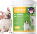 Eye Wipes für Hund & Katze - Tear Stain Remover für Haustiere - Hundeaugen Wipes für Entladung und Kruste - Augenpflege Reinigungspads zur Reduzierung von Schmutz und Mucus Secretions - 100pcs