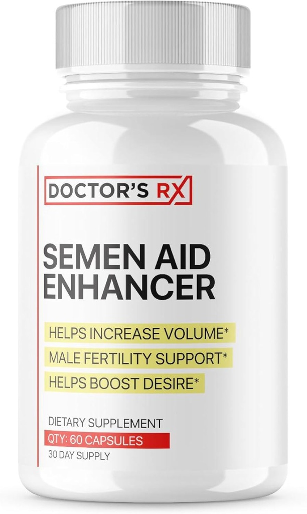 DRX Semen Volumen Booster | Boost Desire, Mood, Energie, Belastungsgröße | Maca, Muira Puama + 7 Mehr Ultra dosed Leistungsstarke Zutaten | 3. Partei getestet Formel für Reinheit & USA Bottled - 60 Kapseln