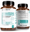 Hyaluronsäure ergänzt 250mg mit 200mg Vitamin C, 1000mg L-Proline & Anti-Aging Vorteile, Hyaluronsäure Kapseln für jugendliche Haut, Gelenke & Connective Tissue Health - 120 Kapseln