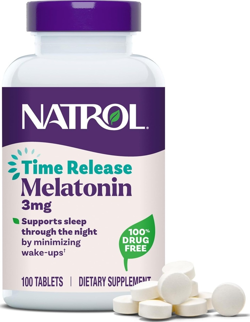 Natrol Melatonin Timed Release tabletta, 100 gróf (3 darabos csomag)