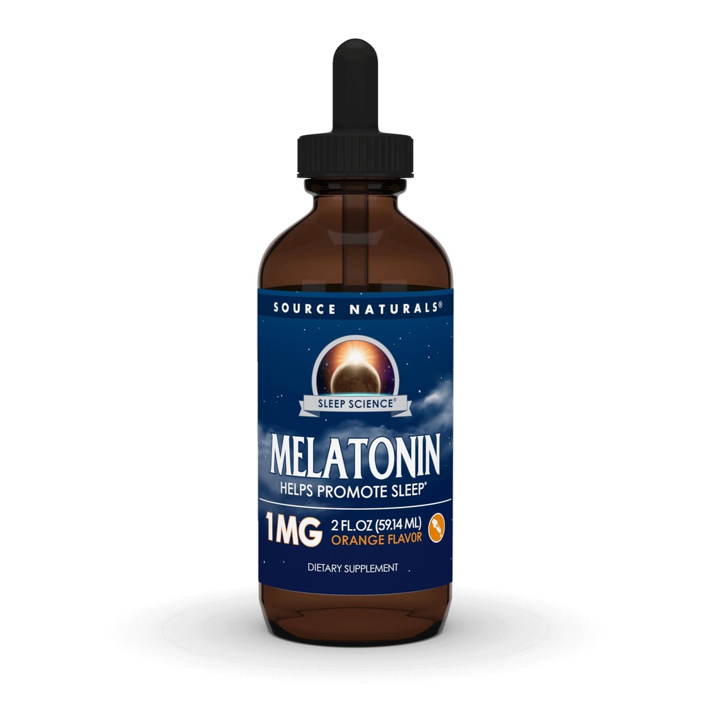 Source Naturals Melatonin * - 1 mg, 2 Folyadék oz