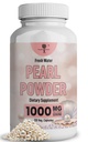 Pearl Powder Supplement für Hautgesundheit - Anti-Aging, Antioxidans & Collagen Produktion - Gesunde Augen, Haare & Nägel, unterstützt Immunität, Stimmung und Schlaf - Mit Calcium & Aminosäuren 120 Kapseln 1000mg