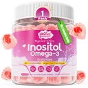 Myo-Inositol & D-Chiro Ideal 40:1, Inositol + Omega-3(3:1) Gummie, Hormon Balance für Frauen | Zucker freie Inositol Gummie w/Omega 3 DHA:EPA (3:1), Inositol Supplement für Cycle Health, Vegan, 60 Ct