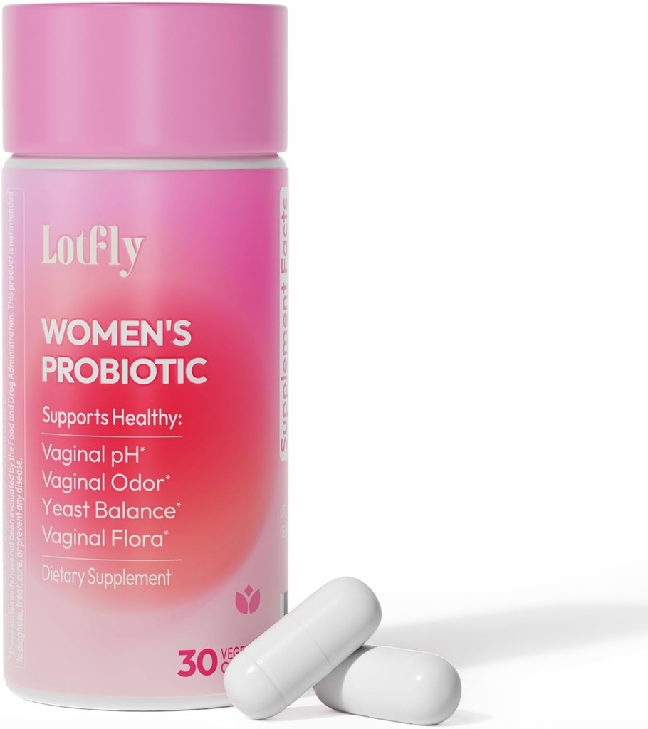 Vaginalis probiotikumok nők 100 milliárd CFU Cranberry kivonat pH Balance & UTI támogatás, Plus Prebiotics & Lactobacillus, Triple Action for Vaginal, Vizelet & Gut Health, 30 kapszula