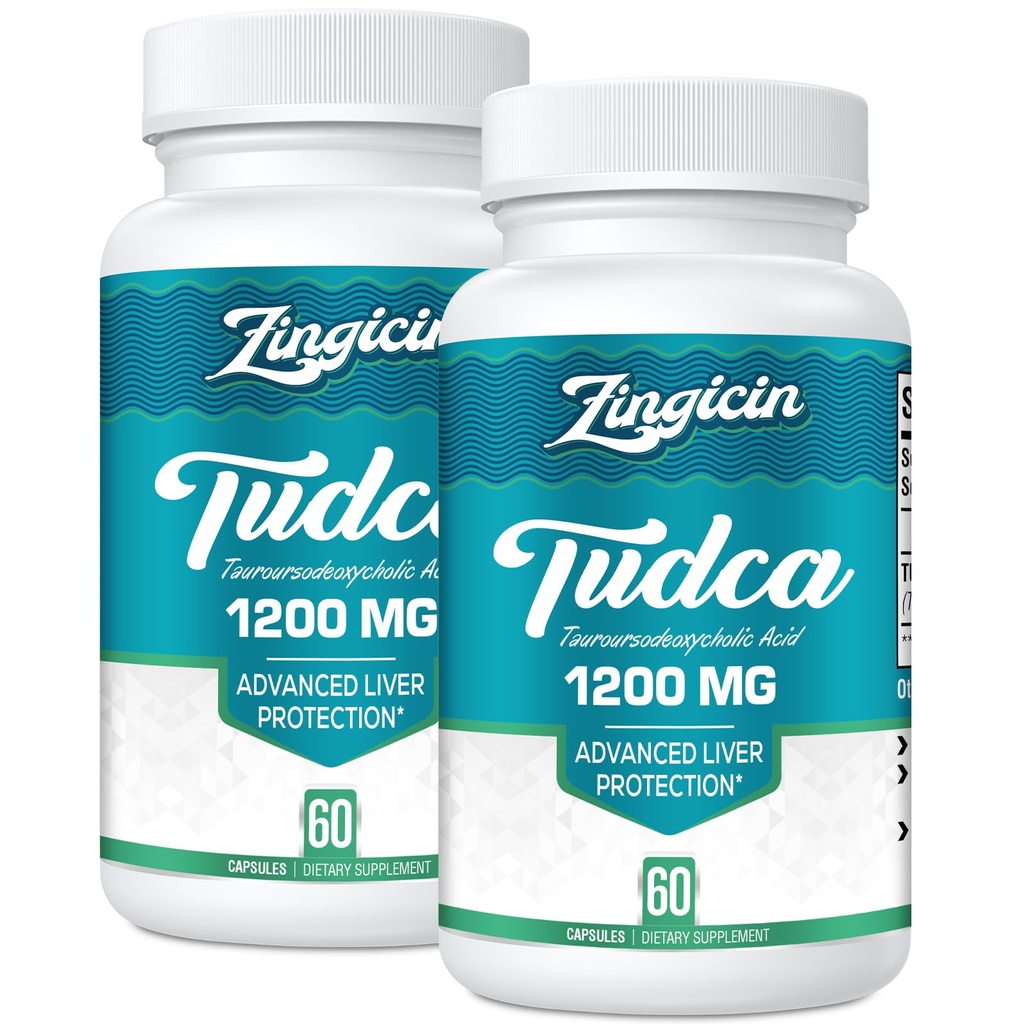TUDCA kiegészítés 1200mg - 120 Veggie kapszula, erős TUDCA Bile Salts kiegészítők máj, emésztés