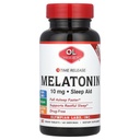 Olimpiai Labs Melatonin 10 mg Időkiadás B6-vitaminnal - Maximális hatáserősség tabletta - Drug- Free, Támogatja a nyugalmi alvást, Éjszakai alvástámogatás - 60 Vegán tabletta (60 adag)