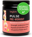 LEGION Pulse Pre Workout - Minden természetes nitrogén-oxid Pretushing Drink to Boost Energy, Creatine Free, Naturally Sweared, Beta Alanine, Citrulline, Alpha GPC (Szivárvány Sherbet)