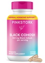 Pink Stork Black Cohosh kiegészítők nőknek - 540 mg Pure Black Cohosh Perimenopauza, Menopauza Support - 30 kapszula