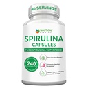 Spirulina Kapseln 3000mg - 40 Servierungen von Bio Spirulina Kapseln - Reich an Protein, Antioxidantien & Vitaminen - 240 Bio Espirulina Pulver - Unterstützt Immun- & Herz-Kreislauf-Gesundheit