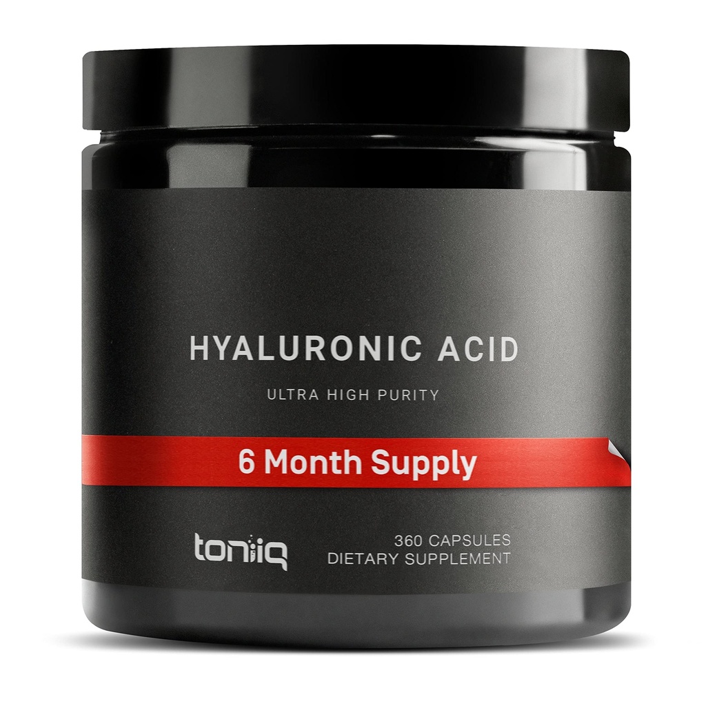 Hyaluronic acid kiegészítők - Lab tesztelt 95% Ultra magas tisztaság - fermentált és biohasznosítható C-vitamin - Harmadik fél Lab tesztelt - 360 kapszula