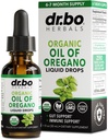 Oregano Öl Bio-Flüssigtropfen - 6 Monate Versorgung Bio-Öl von Oregano Tropfen Flüssige Tinktur-Extrakt, Reinigen, Detox, Immununterstützung, Verdauungsgut Gesundheit - Pure Vegan Non-GMO Kräutertee 1 Unze
