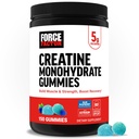 Kraftfaktor Creatine Monohydrate Gummie, NSF Zertifiziert, 5g Dose für Männer und Frauen zu unterstützen Muskel, Stärke, Erholung, kognitive Gesundheit & Gedächtnis, Verpackung May Vary, Blau Himbeer, 150 Gummies
