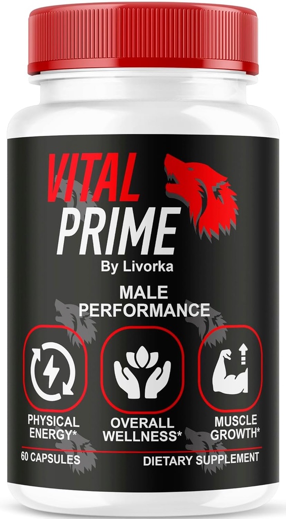 LIVORKA Vital Prime, fejlett formula Mens férfi teljesítmény, kiegészítő támogatás kapszula - 1 hónap ellátás