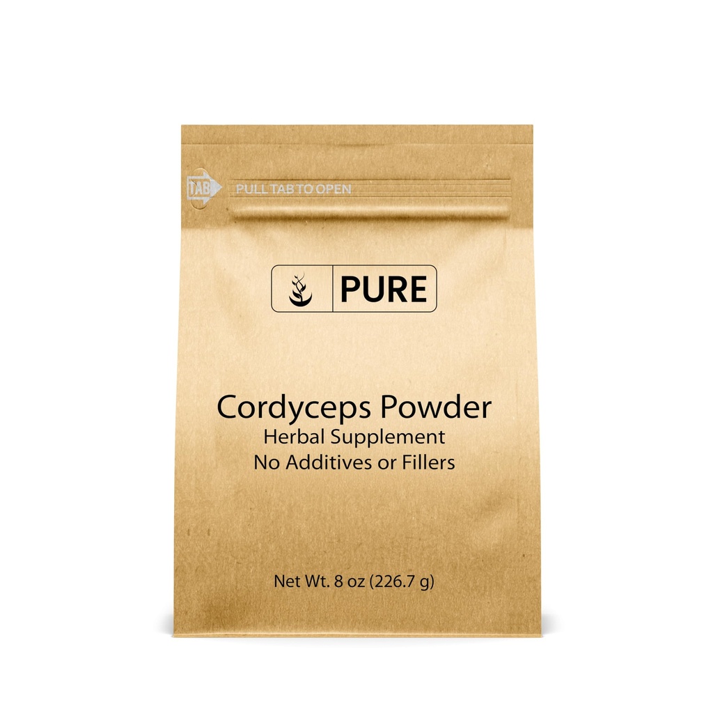 Tiszta eredeti összetevők Cordyceps (8oz) Hagyományos gyógynövény kiegészítés, Non-GMO