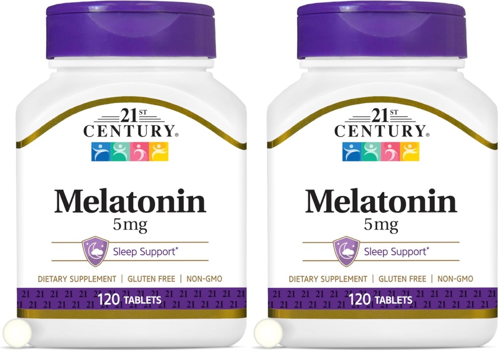 21. Century Melatonin 5 mg tabletta, 120 gróf (2 db-os csomag)